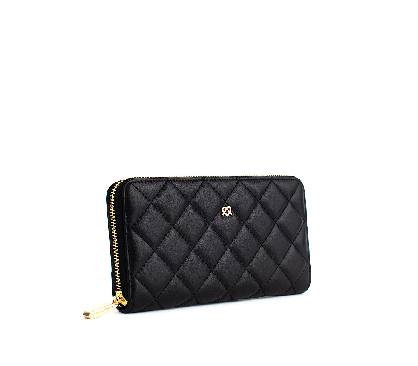 Uptown Quilted - Black Zipper Wallet