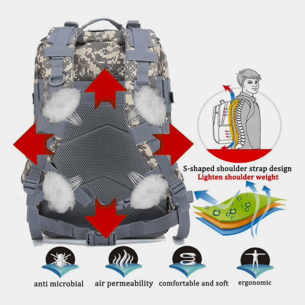 Sac à dos tactique Molle 45L