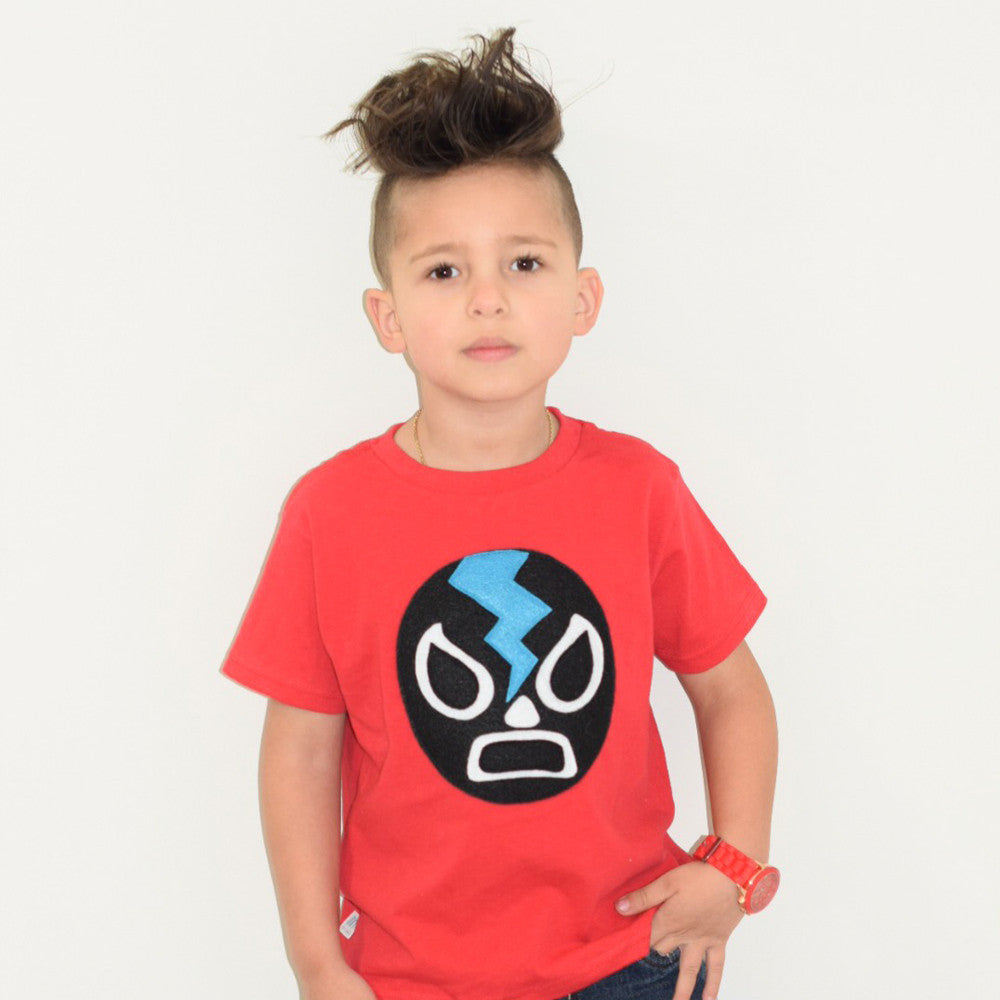 T-shirt pour enfants - Luchador Negro - Chemise noire de lutteur mexicain pour tout-petits