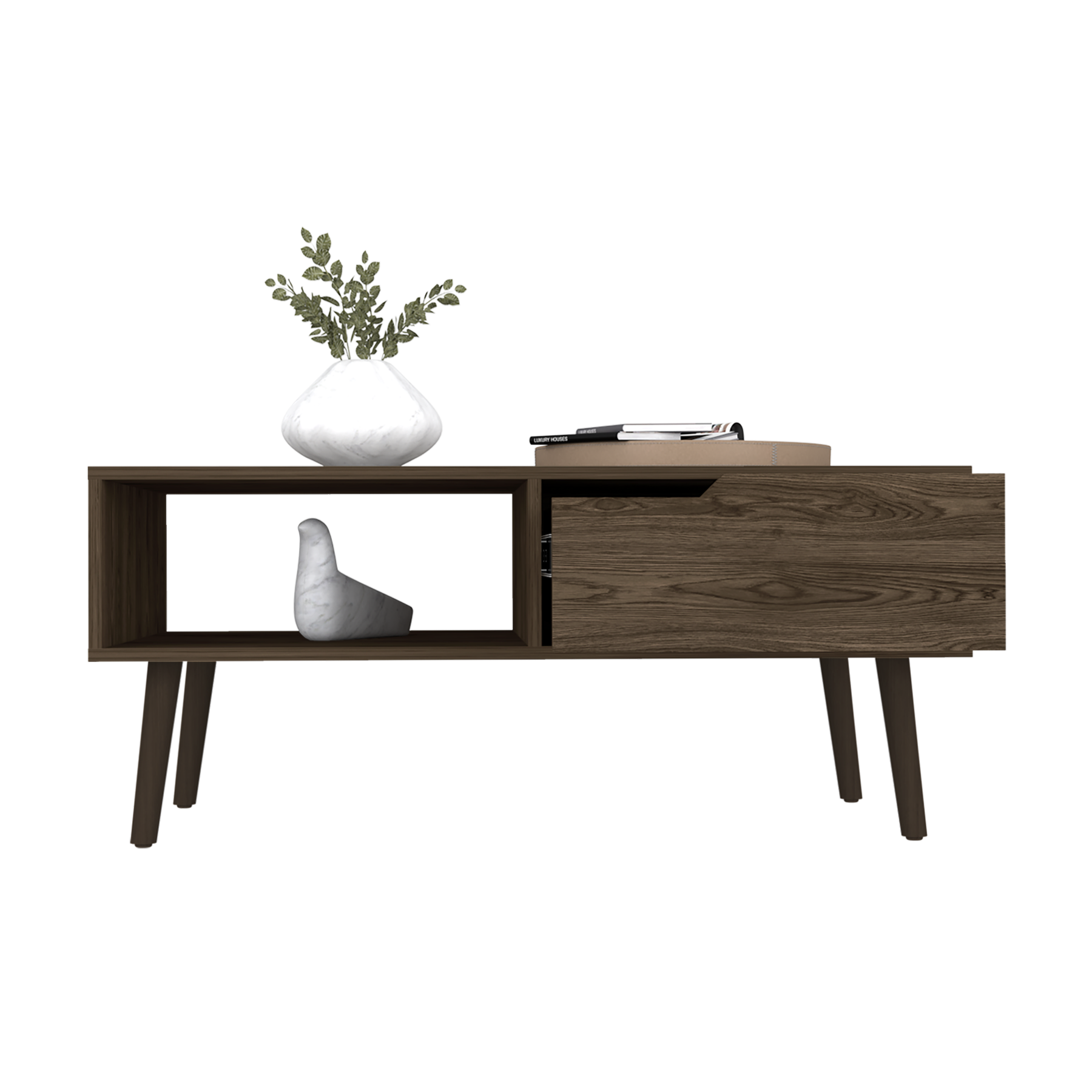 Coffee Table Bull, Living Room, Dark Walnut