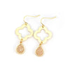 Boucles d'oreilles Druzy porte-bonheur