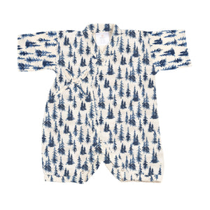 Combinaison kimono mini Newcastle en bambou Indigo Forest