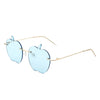 Zephyrus - Rimless Apple Shape Party Frameless Tinted Sunglasses