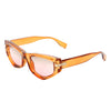 Oasisia - Geometric Fashion Narrow Irregular Cat Eye Sunglasses