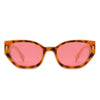 Dawnmist - Geometric Retro Round Irregular Narrow Cat Eye Sunglasses