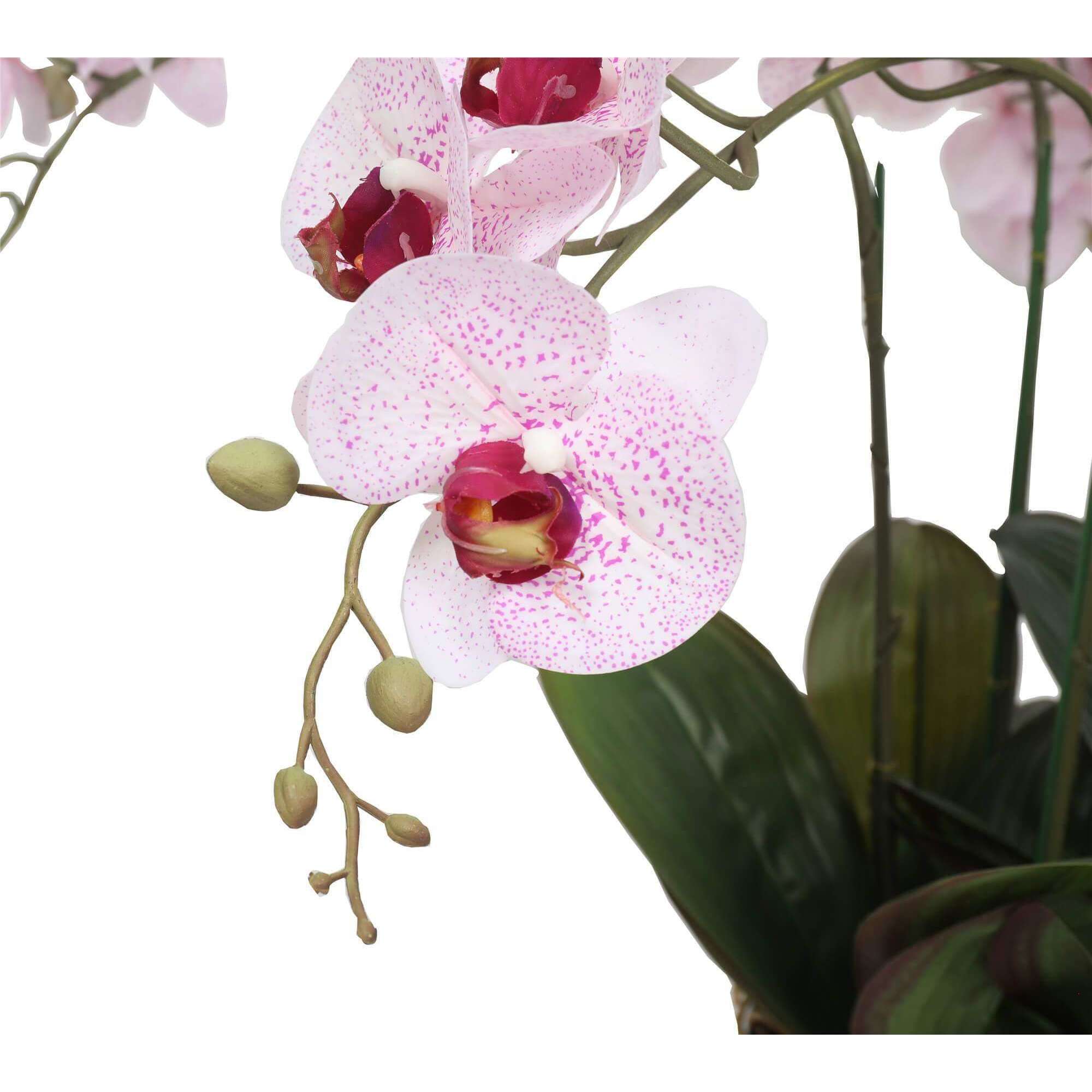 66cm Multi Stem Pink Butterfly Artificial Potted Orchid