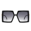 Luminova - Square Oversize Flat Top Fashion Women Sunglasses