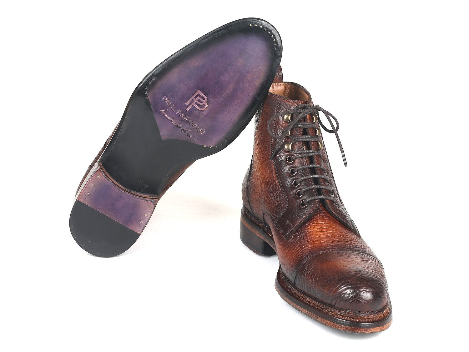 Paul Parkman Bottes en cuir bruni antique Marron