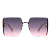 Phoenixy - Square Oversize Half Frame Fashion Women Sunglasses