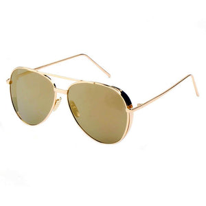 DELAN | Premium Mirrored Lens Oversize Aviator Sunglasses