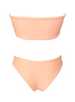 Zoey Bandeau Top & Classic Bottom - Peach