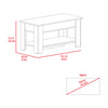 Table de Rangement Polgon, Etagère de Table Extensible, Etagère Inférieure - Chêne Clair / Blanc