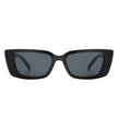 Netheria - Rectangle Retro Narrow Flat Lens Fashion Slim Sunglasses