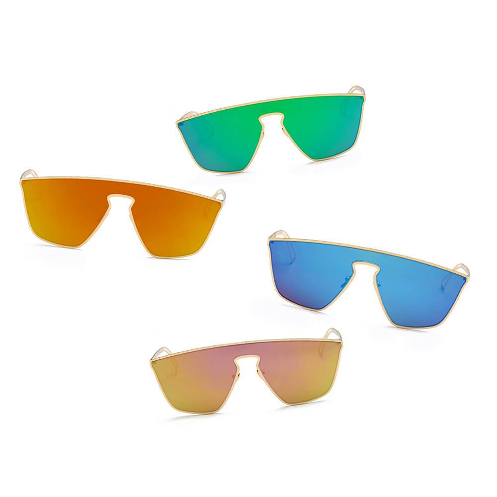 BEVERLY | Women Square Futuristic Flat Lens Sunglasses