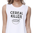 Cereal Killer Haut court blanc pour femme