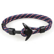 Bracelet simple en queue de requin avec manchette tressée nautique