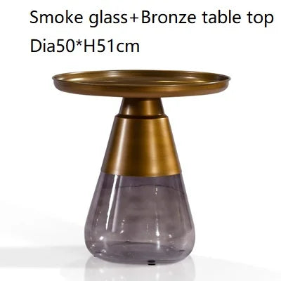 Classic Design Sebastian Herkner Round Glass Tea Side Table