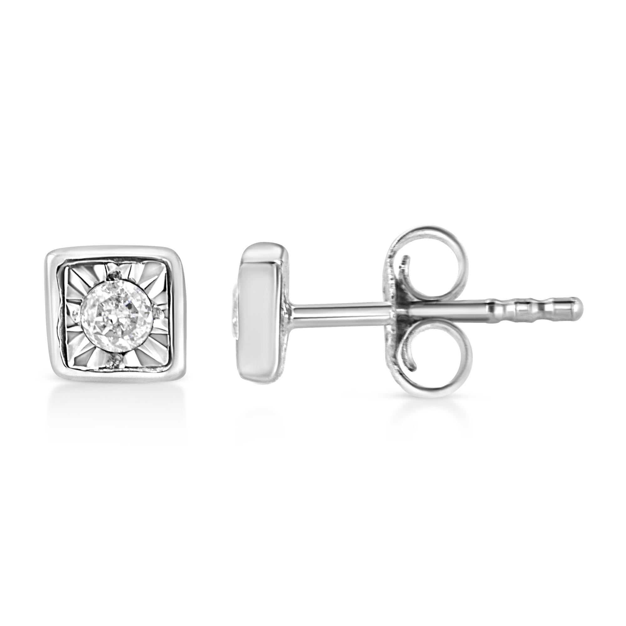 .925 Sterling Silver 1/10 Cttw Miracle-Set Diamond