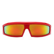 Starwise - Rectangle Y2K Futuristic Sports Flat Top Wrap Around Sunglasses