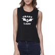 Crazy Bat Lady Haut court noir pour femme