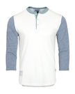 ZIMEGO Men's 3/4 Sleeve Baseball Retro Henley