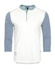 ZIMEGO Men's 3/4 Sleeve Baseball Retro Henley