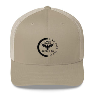 Find Your Coast Trademark Supply Co. Casquette de camionneur vintage Kaki