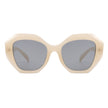 Crystalx - Women Geometric Retro Polygon Square Fashion Sunglasses