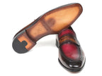 Mocassins bicolores marron et bordeaux Paul Parkman pour hommes (ID#10BB22)