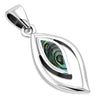 Abalone Shell Drop Silver Pendant