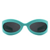 Albion - Oval Wrap Around Retro Round Fashion Sunglasses