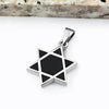 Black Onyx Star of David Silver Pendant