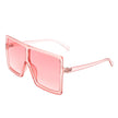 Zenithia - Square Oversize Women Flat Top Fashion Sunglasses