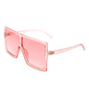 Zenithia - Square Oversize Women Flat Top Fashion Sunglasses