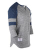 ZIMEGO Men's 3/4 Sleeve NAVY Baseball Football College Raglan