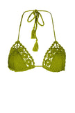 Mamadelta | El Diamante Moss Green Hand-Crocheted Bikini Top