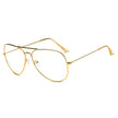 ENID - Trendy Aviator Clear Glasses Lens Sun Glasses