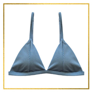 The Nina Bralet Top in Smokey Blue