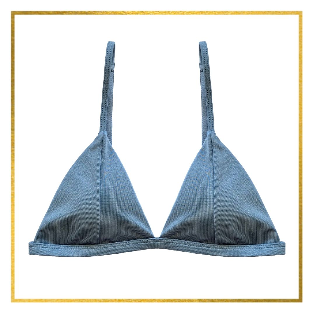 The Nina Bralet Top in Smokey Blue