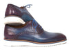 Paul Parkman Chaussures Oxford décontractées et intelligentes pour homme Bleu et violet (ID#184SNK-BLU)