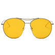 LOUDON | Oversize Tinted Lens Round Aviator Sunglasses