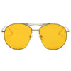 LOUDON | Oversize Tinted Lens Round Aviator Sunglasses