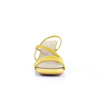 Square Toe Leather Strappy Heeled Sandal-Yellow