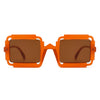 Luminite - Square Retro Irregular Frame Futuristic Fashion Tinted Sunglasses