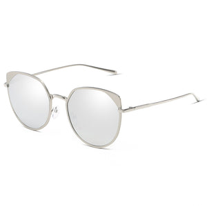 HERSHEY | Women's Flat Lens Metal Frame Cat Eye Sunglasses