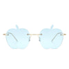 Zephyrus - Rimless Apple Shape Party Frameless Tinted Sunglasses