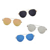 ERIE - Modern Teardrop Aviator Flat Mirrored Flat Lens Sunglasses