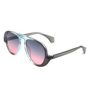 Twinklez - Futuristic Fashion Chunky Vintage Inspired Aviator Sunglasses