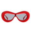 Argo - Oversized Y2K Inflated Frame One Piece Lens Sunglasses