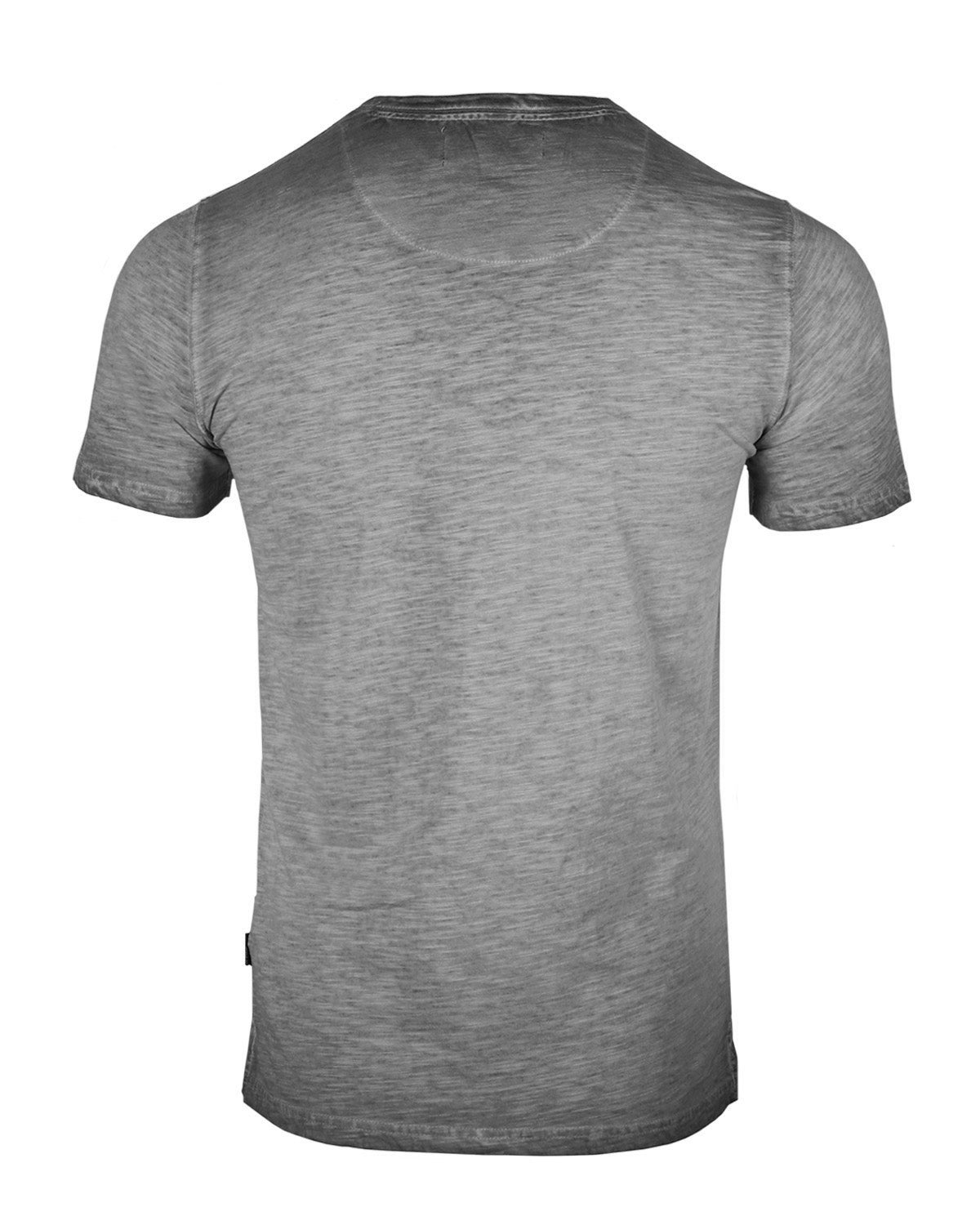 ZIMEGO T-shirt Henley à manches courtes et col rond pour homme avec boutons vintage